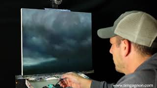 How to paint a stormy cloudy sky in oil with Tim Gagnon [upl. by Navanod477]