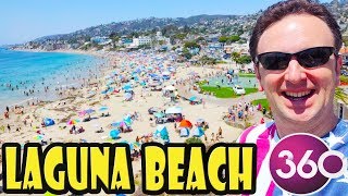 Laguna Beach Main Beach Walkthrough in 360 Video [upl. by Adlih]