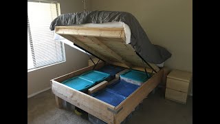 DIY Storage Bed with Gas Spring Assist [upl. by Atipul]