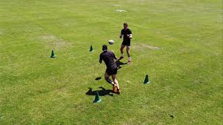 RUGBY PASSING AND CATCHING DRILL FOR BEGINNERS [upl. by Dasi]