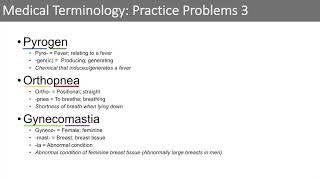 Medical Terminology  The Basics and Anatomy  Practice Problems Set 2 [upl. by Ydnar]