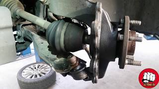 HOW TO REPLACE A FRONT WHEEL BEARING ON A FORD FOCUS 2011 2017 [upl. by Hafinah306]