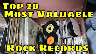 Top 20 Most Valuable Vintage Rock Records [upl. by Aynod]