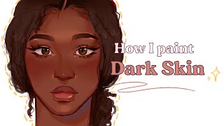 HOW I PAINT DARK SKIN👩🏾✨ [upl. by Sharona]