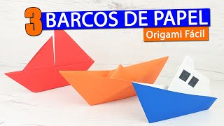 ⛵ 3 Barcos de papel fáciles de hacer con papiroflexia [upl. by Ylenats48]