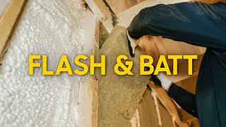 Closed Cell Foam  Rockwool How To Flash amp Batt [upl. by Arsi]