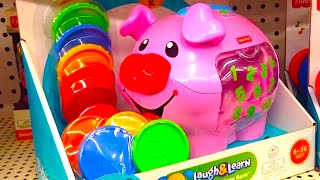 LEARNING PIGGY BANK Laugh amp Learn by FisherPrice TOY REVIEW [upl. by Eojyllib572]