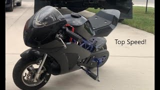 49cc MOTOTEC 2 STROKE TOP SPEED AND REVIEW [upl. by Okihsoy]