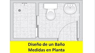 Como Diseñar Un Baño  Medidas en Planta [upl. by Ogu]