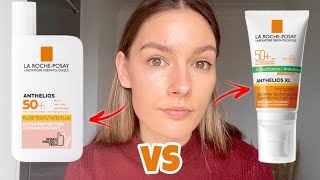 La RochePosay Anthelios AntiShine Tinted SPF VS Ultralight Invisible Fluid Which One Is Better [upl. by Llertnad]