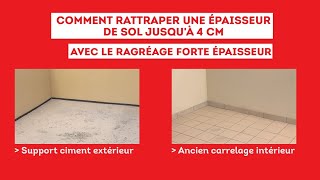 TUTO Comment rattraper une épaisseur de sol jusquà 40 mm [upl. by Salinas]