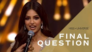 70th MISS UNIVERSE Harnaaz Sandhus Final Question  Miss Universe [upl. by Hpseoj488]