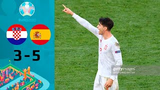 Croacia vs España 35 Resumen y goles  EURO 2020 [upl. by Asilat]