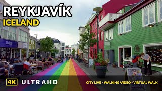 4K Reykjavik Iceland ❤️ Walking tour City Center [upl. by Aanas62]