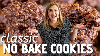 CLASSIC NO BAKE COOKIES Chocolate Peanut Butter [upl. by Ujawernalo]