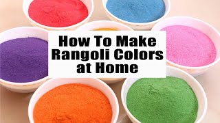 How to Make Rangoli Colours at Home  Rangoli Powder with Sand  Little Crafties [upl. by Anderegg]