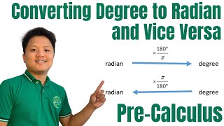 Converting Degree to Radian and Vice Versa  Trigonometry  PreCalculus [upl. by Jake]