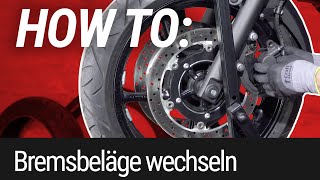 HOW TO Bremsbeläge wechseln am Motorrad [upl. by Dustman]