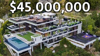 Inside a 45000000 Los Angeles Modern MEGA MANSION [upl. by Zolly]