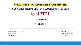 NPTELNon Conventional Energy Resourcesweek 1 [upl. by Kabob]