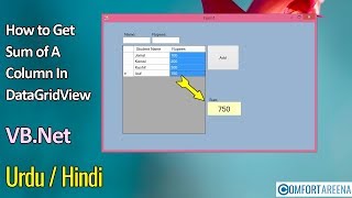 How to get Sum of A Column in DataGridView  VBNet [upl. by Aon]