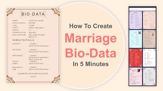 Best Online marriage biodata maker Websites  Create Your Free biodata🔥  Create marriage biodata [upl. by Nollat]