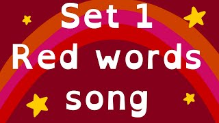 RED WORDS SET 1  Read Write Inc Words  Tricky Words  Star Words  Phonics Song  LOU BEE ABC [upl. by Noivaz342]