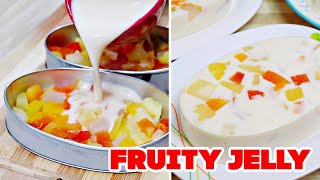 FRUITY JELLY  VERY SIMPLE AND EASY JELLY DESSERT [upl. by Jenica637]