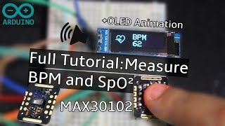 Measure Heart RateBPM and SpO2 with MAX30102  Arduino [upl. by Rayna30]