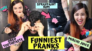 Funniest PRANKS Challenge for 24 HOURS PRANK WARS [upl. by Zoller59]