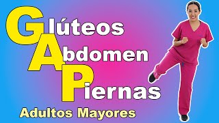 Rutina GAP para Adultos Mayores Glúteos Abdomen y Piernas 45 minutos [upl. by Eve]