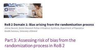 Part 3 Assessing risk of bias from the randomization process in RoB 2 [upl. by Winograd]