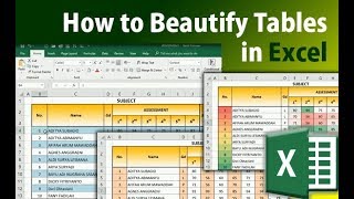 How to Beautify Tables in Microsoft Excel [upl. by Ultan641]