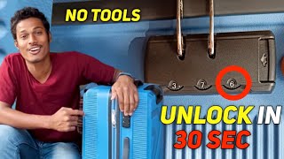 How to unlock forgotten combination lock password  Open any suitcase or luggage bag [upl. by Mcadams]