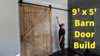 I Built a MASSIVE Sliding Barn Door [upl. by Dessma201]