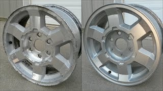 Pitted Aluminum Wheel RestorationPainting  How To  17quot GMC Rims [upl. by Fabrienne96]