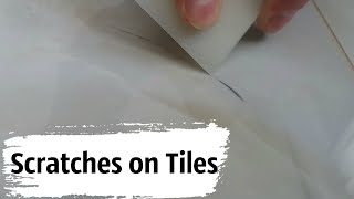 How to fix scratches on a glossy tile Polishing tiles [upl. by Kariotta]