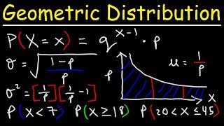 Geometric Distribution  Probability Mean Variance amp Standard Deviation [upl. by Matthew]