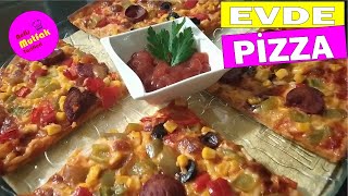 EVDE PİZZA YAPIMI  PİZZA TARİFİ [upl. by Brabazon]