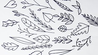 How to Draw Simple Leaves and Vines [upl. by Silirama882]