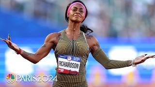 ShaCarri Richardson crushes 100m semi at Trials one race from making Team USA  NBC Sports [upl. by Berkin]