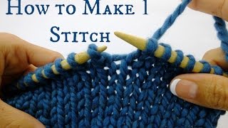 How to make 1 stitch  Knitting Tutorial [upl. by Stone]