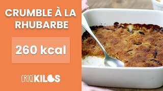 Crumble à la rhubarbe  CroqKilos [upl. by Ahse]