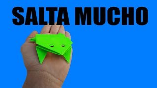 COMO HACER UNA RANA DE PAPEL QUE SALTA MUCHOPAPIROFLEXIA FÁCIL PARA NIÑOS [upl. by Muldon]