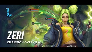 Zeri Champion Overview  Gameplay  League of Legends Wild Rift [upl. by Wiseman]