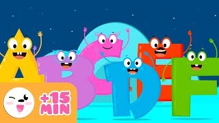 The alphabet a b c d e f  Educational video to learn the letters for kids  Phonics For Kids [upl. by Erda]