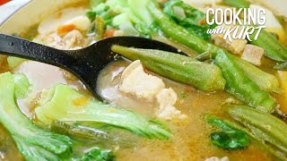 Sinigang Na Baboy  Filipino Sour Pork Tamarind Stew  Cooking with Kurt [upl. by Louis701]