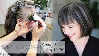 Hair Transformations with Lauryn Blending with Natural Grey Roots Ep 14 [upl. by Mashe964]