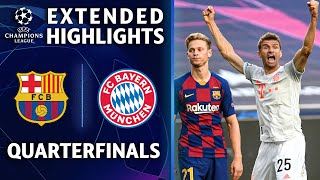 Barcelona vs Bayern Munich  Champions League Quarterfinal Highlights  UCL on CBS Sports [upl. by Rohclem3]