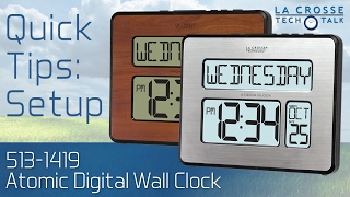 Digital Atomic Wall Clock Setup Instructions [upl. by Coffin254]